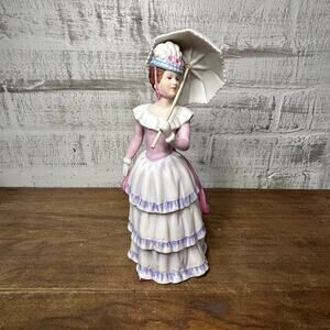 Home Interiors & Gifts “Lady with Parasol” Porcelain Figurine